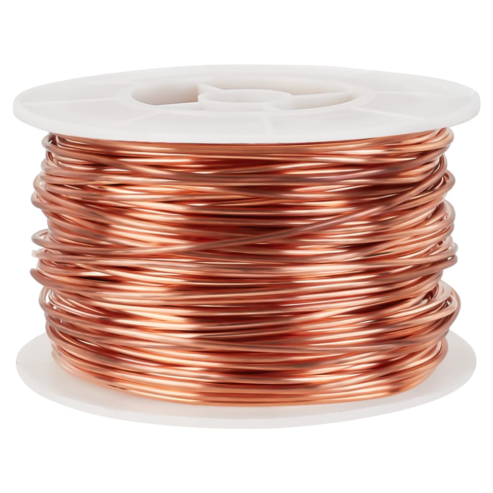 1roll 147 Feet Copper Wire 16 Gauge Copper Wire for Jewelry Making and Crafts 99.9% Pure Copper Jewelry Wire Solid Bare Copper Wire Beading Craft Wire for Gardening Plants(1.3mm Diameter)