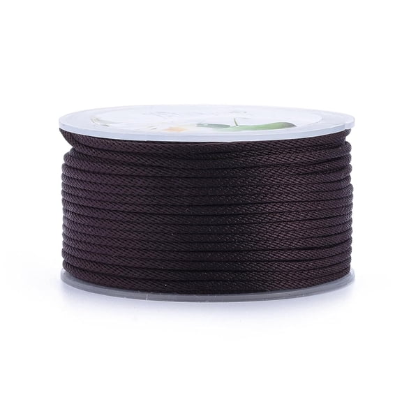1roll 1Pc 87 Yards Polyester Cords for Jewelry Making Beading Crafting Necklace Bracelets Jewelry Making Macrame String Rope Thread Yarn Handmade 1roll Coconut Brown