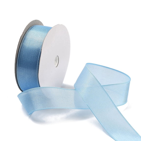 1roll 20 Yards Polyester Ribbon for Gift Wrapping Sky Blue 1 inch(25mm) about 20.00 Yards(18.29m)/RollDIY