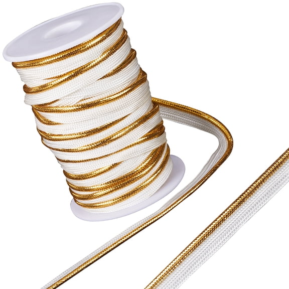 1roll 20m Polyester Ribbons Curtain Decoration Costume Accessories with Plastic Thread Bobbins Goldenrod 1/2 inch(12~13mm) about 21.88 Yards(20m)/Roll