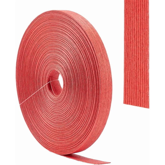 1roll 21 Yards Paper Weaving Cane 5/8 Inch Paper Rattan Cane 12-Ply Fibre Rush for Rattan Woven Making Fibre Rush Weaving Gift Wrapping Craft DIY Decoration- Red Red DIY