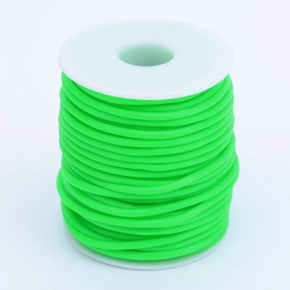 1roll 27.34 Yards 3mm Hollow Rubber Tube Cords with 1.5mm Hole Soft Jewelry Cord Cover Memory Wire for Knitting DIY Craft Beading Necklaces Bracelet(Dodger Blue)