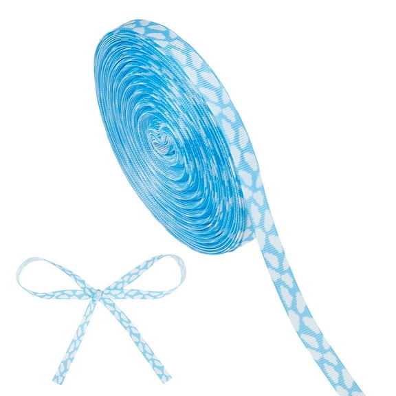 1roll 30 Yards Blue Sky White Clouds Ribbon 10mm Wide Cloud Ribbons White and Blue Polyester Ribbon Sky Clouds Decorative Ribbon Bow Decoration for Crafts Present Wrapping Hair Bow Sewing Decor