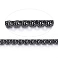 thumbnail image 1 of 1roll 304 Stainless Steel Venetian Chains box Chains Unwelded with Spool Square Electrophoresis Black 2x2x1mm about 32.8 Feet(10m)/roll, 1 of 2