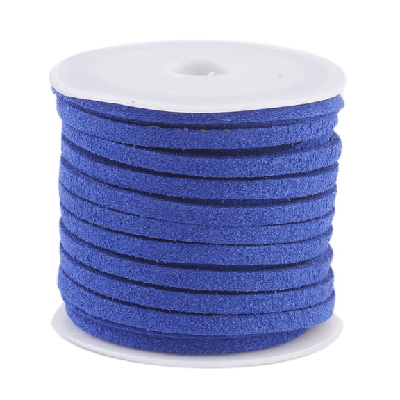 1roll 3x1.5mm Blue Flat Suede Cord Suede Lace 5.46 yards(5m)/roll