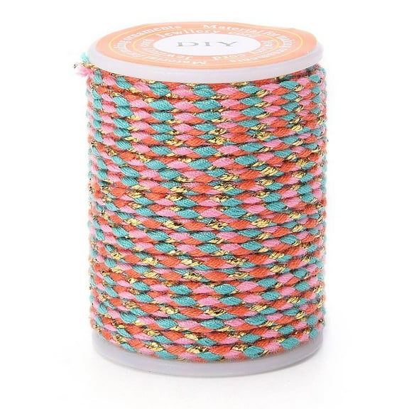 1roll 4-Ply Cord Handmade Macrame Rope for String Wall Hangings Plant Hanger Craft String Knitting Colorful 1.5mm about 4.3 yards(4m)/roll