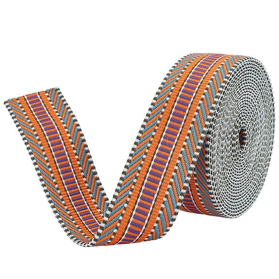1roll 5 Yards Jacquard Webbing 1.5 Inch Wide Webbing Strap Polyester Sewing Webbing Woven Ribbon for Clothing Accessories Strap