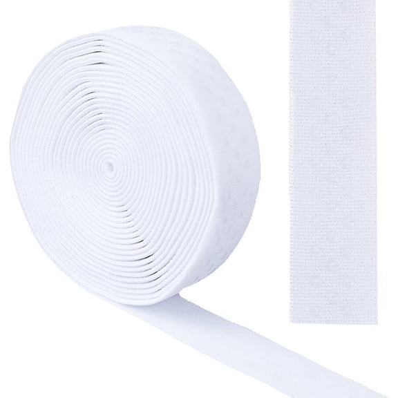 1roll 5 Yards Polyester Non-Slip Silicone Elastic Gripper Band for Garment Sewing Project Flat with Polka Dot White 25mm