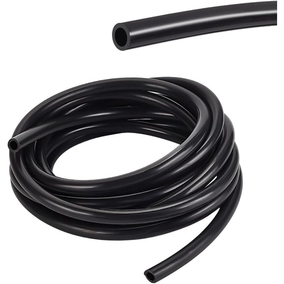 1roll 5M Silicone Cord Hollow Round Cord Black 12mm Inner Diameter: 8mm