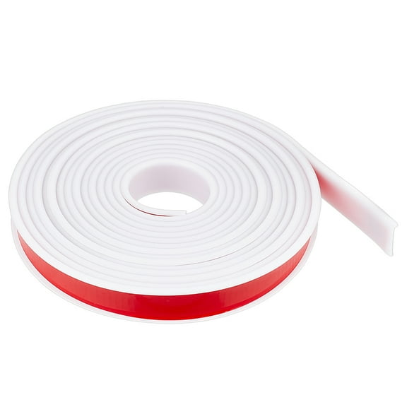 1roll 5m/16.4 Ft White U-Shape Edge Banding 0.8 Inch ID Self Adhesive Edge Protector 0.9 Inch Wide Flexible Furniture Edge Protector U-Shape Veneer Edging for Table Cabinet Shelf Repair