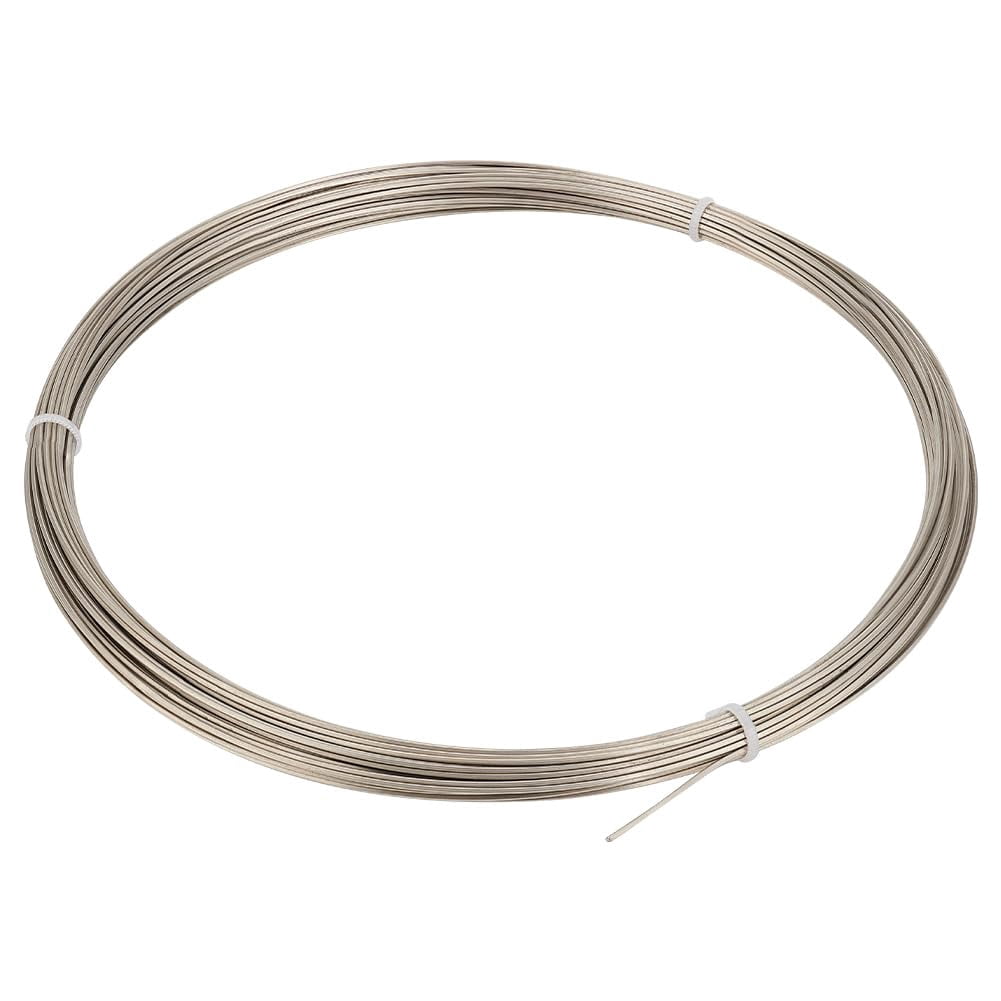 1roll 98Feet/30m Copper Craft Wire Flat Jewelry Beading Wire 18 Guage 1mm Silver Copper Flat Wire Resistant Copper Beading Wire for Bracelets Necklaces Earrings DIY Jewelry Craft Making