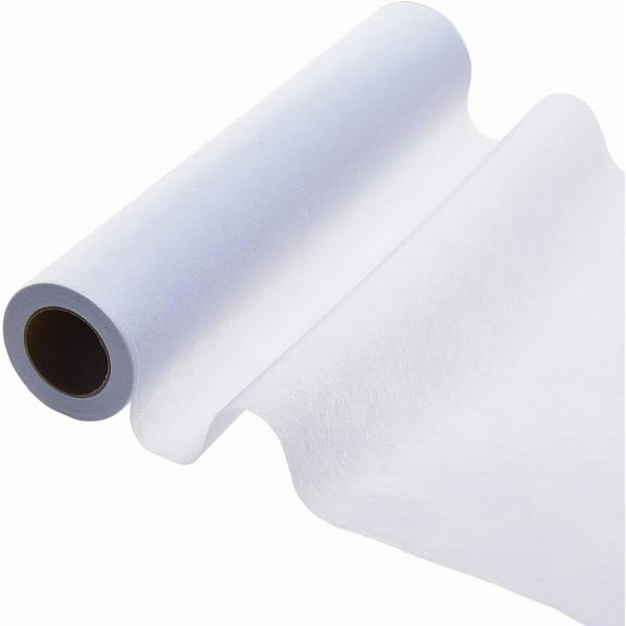 1roll Adhesive Interlining Polyester Fabrics White 300x0.2mm 15 yards/roll