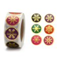 thumbnail image 1 of 1roll Christmas Roll Stickers 6 Different Designs Decorative Sealing Stickers for Christmas Party Favors Holiday Decorations Snowflake Pattern 25mm about 500pcs/roll, 1 of 5