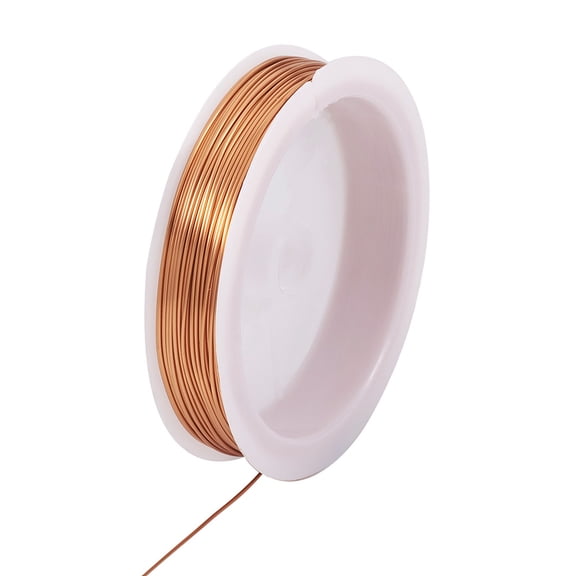 1roll Copper Wire Round for Jewelry Making Raw(Unplated) 22 Gauge 0.6mm about 59.06 Feet(18m)/RollDIY