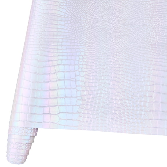 1roll Crocodile Pattern PU Leather Fabric Craft Supplies Old Lace 1350x298x1mm DIY