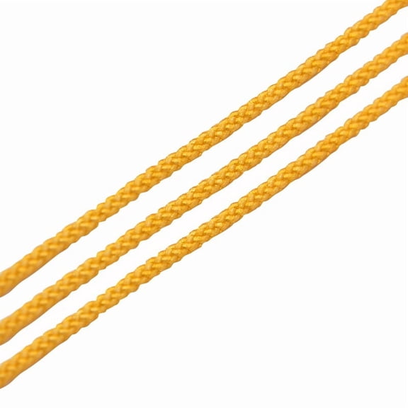 1roll Eco-Friendly Dyed Round Nylon Cotton String Threads Cords Goldenrod 1mm 20yards/roll