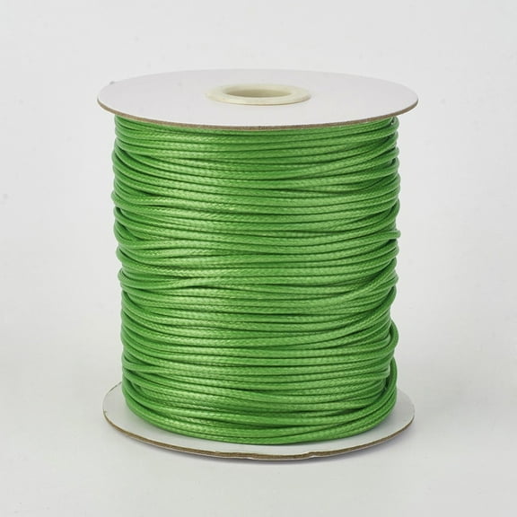 1roll Eco-Friendly Korean Waxed Polyester Cord Lime Green 1.5mm about 169.51~174.98 Yards(155~160m)/Roll