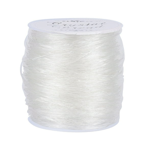 1roll Elastic Thread Stretch Bracelet String Round Clear 0.8mm about 109.36 yards(100m)/roll