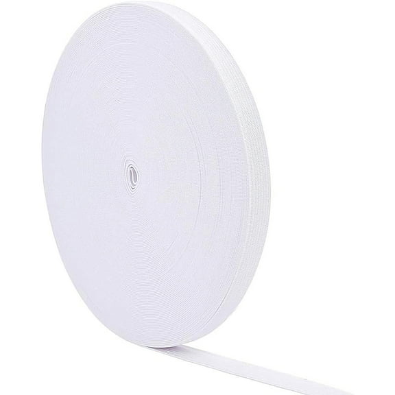 1roll Flat Elastic Rubber Cord/Band Webbing Garment Sewing Accessories White 15mm about 30m/Roll Elastic Fibre