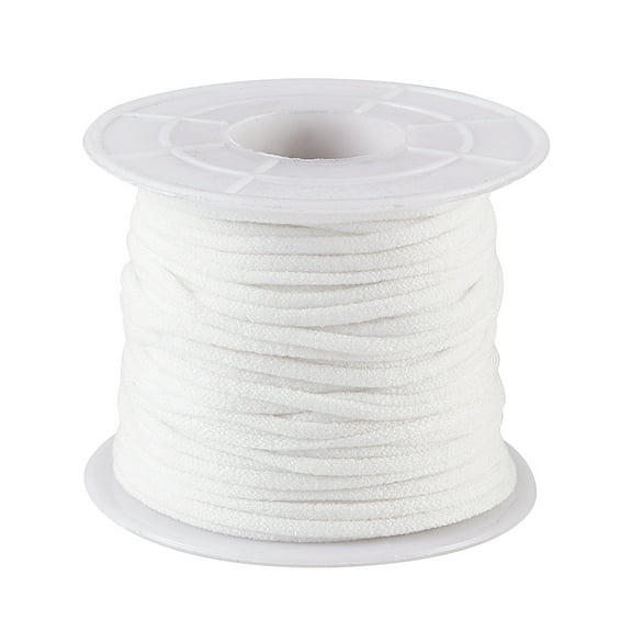 1roll Flat Nylon Elastic Band for Mouth Cover Ear Loop Mouth Cover Elastic Cord Disposable Mouth Cover Material with Spool White 2.5~3mm about 21.87 yards(20m)/roll