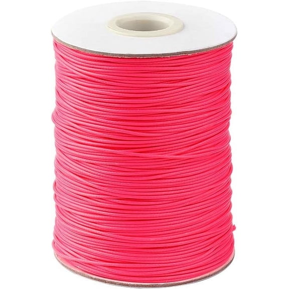 1roll Korean Waxed Polyester Cord Fuchsia 1mm 85yards/roll