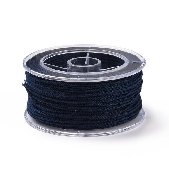 1roll Macrame Cord Rope with Plastic Reel for Wall Hanging Crafts Gift Wrapping Marine Blue 1.5mm about 21.87 Yards(20m)/Roll