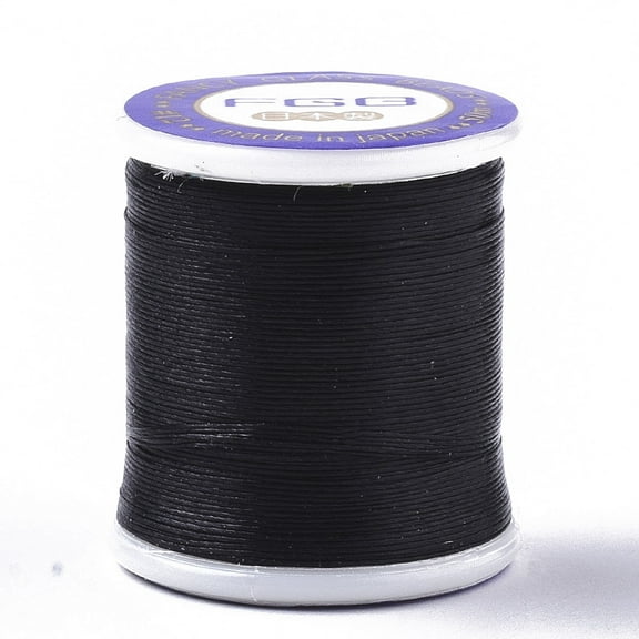 1roll Nylon 66 Coated Beading Threads for Seed Beads Black 0.1mm about 54.68 yards(50m)/roll 1roll