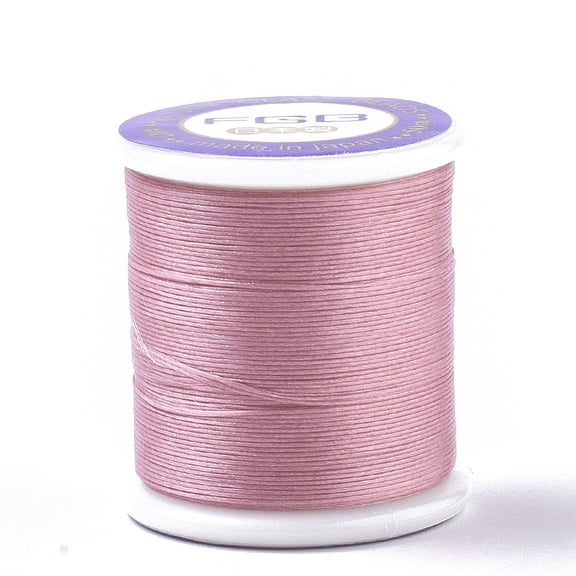 1roll Nylon 66 Coated Beading Threads for Seed Beads Flamingo 0.1mm about 54.68 yards(50m)/roll