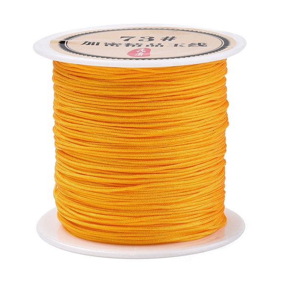 1roll Nylon Chinese Knot Cord Nylon Jewelry Cord for Jewelry Making Orange 0.6mm 40m/Roll