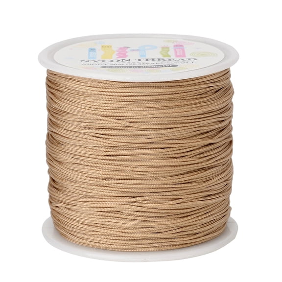 1roll Nylon Thread BurlyWood 0.8mm about 98.43yards/roll(90m/roll) Nylon