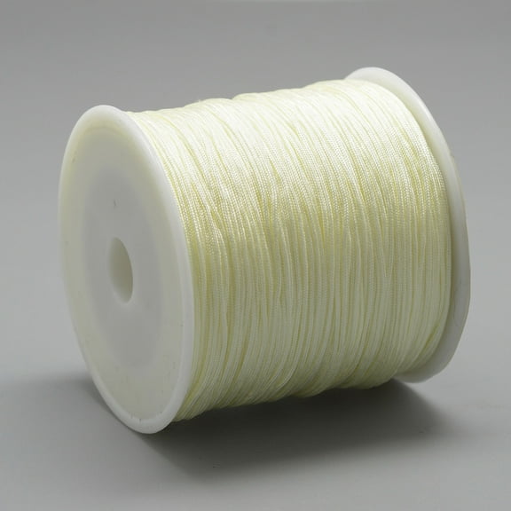 1roll Nylon Thread Chinese Knotting Cord Beige 1.5mm about 164.04 Yards(150m)/Roll