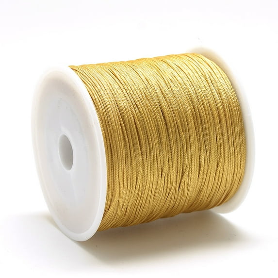 1roll Nylon Thread Chinese Knotting Cord Goldenrod 0.4mm about 174.98 Yards(160m)/Roll