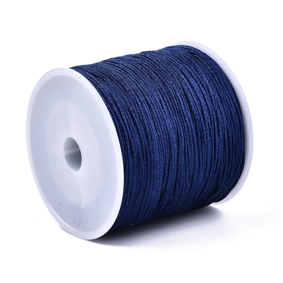 1roll Nylon Thread Chinese Knotting Cord Midnight Blue 0.8mm about 109.36 yards(100m)/roll 1roll