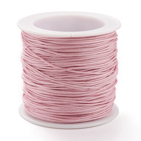 1roll Nylon Thread DIY Material for Jewelry Making Pearl Pink 0.8mm 100yards/roll