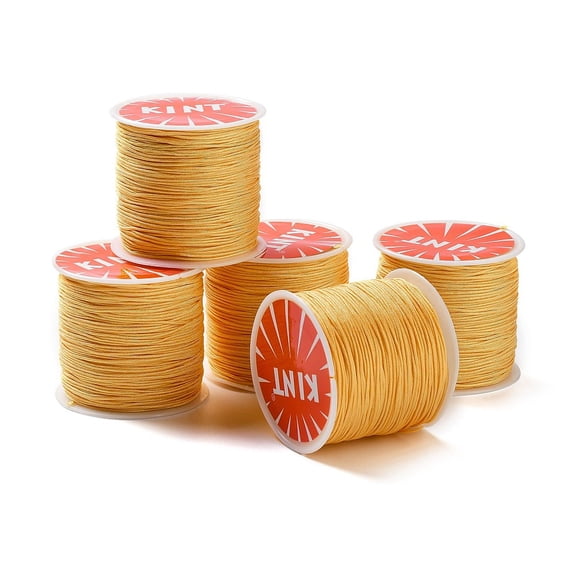 1roll Nylon Thread Nylon Jewelry Cord for Custom Woven Jewelry Making Orange 0.8mm about 49.21 yards(45m)/roll
