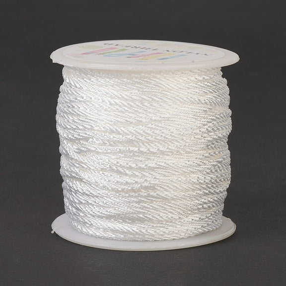 1roll Nylon Thread White 1.0mm about 49.21 yards(45m)/roll 1roll