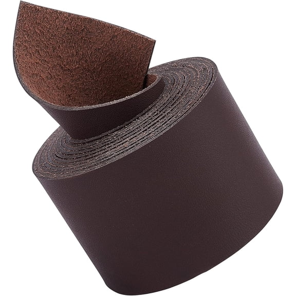 1roll PU Leather Fabric for Shoes Bag Sewing Patchwork DIY Craft Appliques Coconut Brown 5x0.13cm 2m/roll