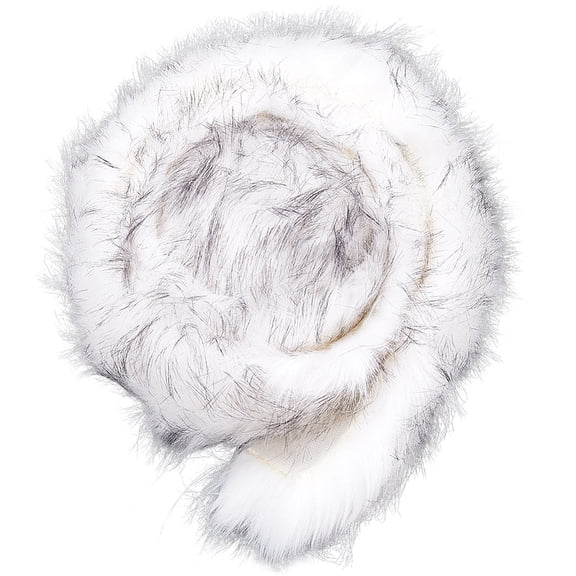 1roll Polyester Artificial Wool Fabric for Craft Festive Garment Decoraions Rectangle White 70mm 1.8m/roll Polyester