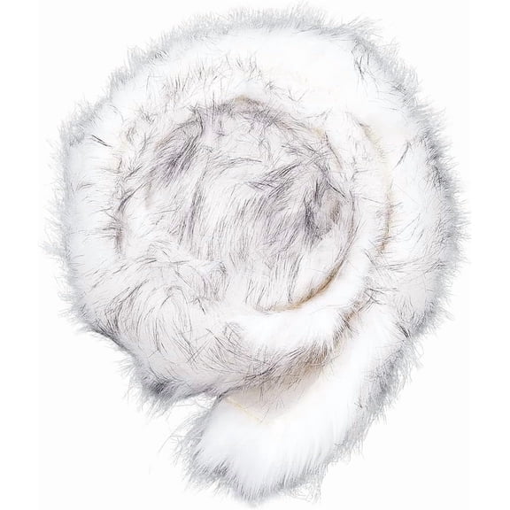 1roll Polyester Artificial Wool Fabric for Craft Festive Garment Decoraions Rectangle White 70mm 1.8m/roll