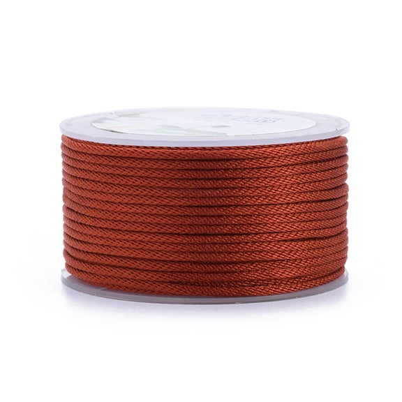 1roll Polyester Cords for Jewelry Making Beading Crafting FireBrick 2mm about 21.87 yards(20m)/roll