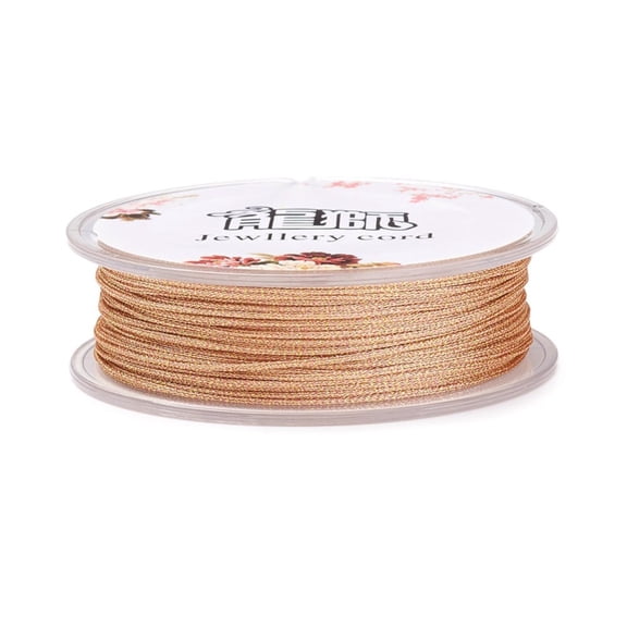 1roll Polyester Metallic Thread Sandy Brown 1mm about 32.8 yards(30m)/roll