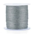 thumbnail image 1 of 1roll Polyester Metallic Thread for Bracelets Making and Embroidery Gray 0.4mm 6-Ply about 54.68 yards(50m)/roll, 1 of 3