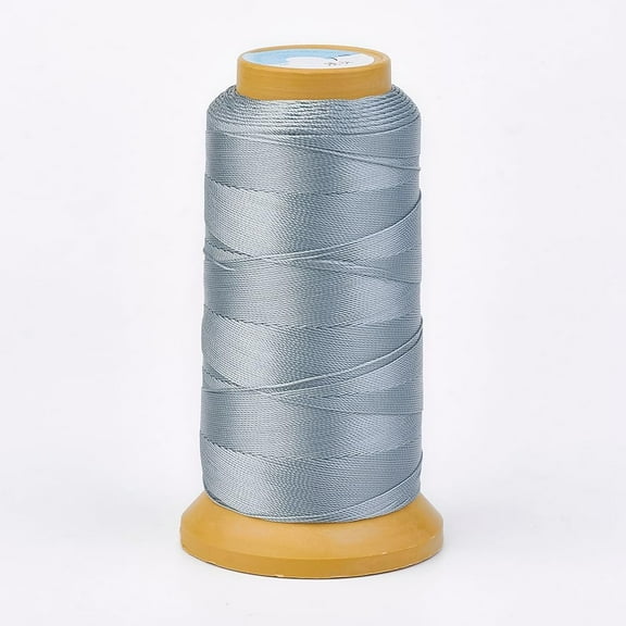 1roll Polyester Thread for Custom Woven Jewelry Making Light Steel Blue 0.7mm about 310m/roll
