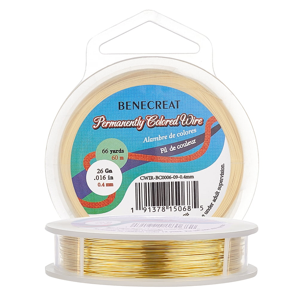 Fil Carré En Laiton Pliable Demi-dur 26 Ga (0,4 Mm) 49,21 Pieds, Uxcell, Neuf
