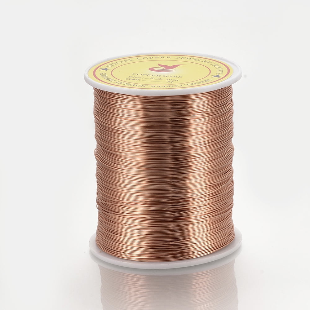 1roll Round Copper Wire for Jewelry Making Champagne golden 26 Gauge 0.4mm about 2952.75 Feet(900m)/roll