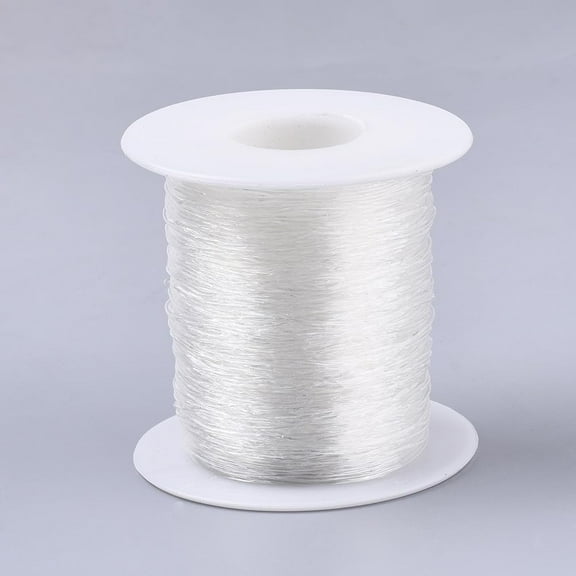 1roll Round Elastic Thread Stretchy Bracelet String Clear 0.7mm about 131.23 yards(120m)/roll