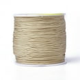 thumbnail image 1 of 1roll Round String Thread Polyester Fibre Cords Wheat 0.8mm 109.36 yards(100m)/roll, 1 of 3