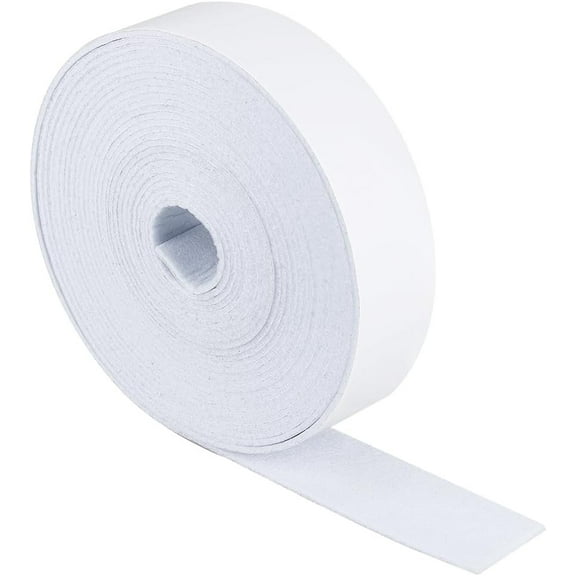 1roll Self-adhesive Polyester Fabric for Sewing Crafts Patchwork School Projects White 4cm about 8m/roll