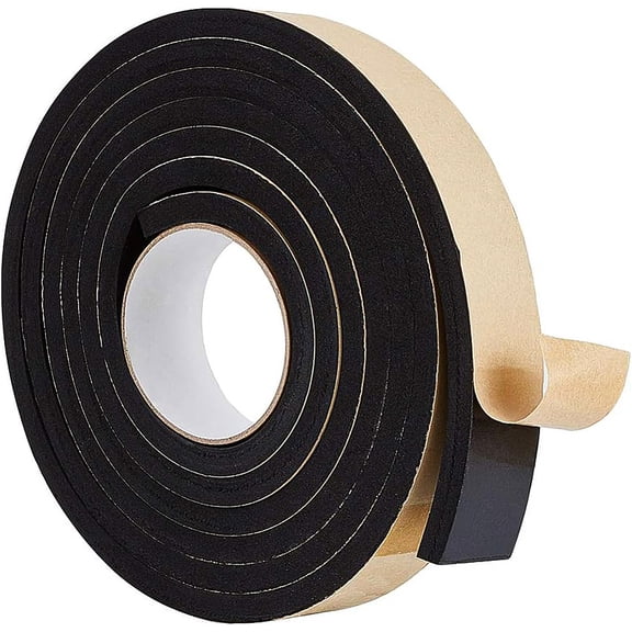 1roll Strong Adhesion EVA Sponge Foam Rubber Tape Anti-Collision Seal Strip Black 35x3mm 3m/roll Adhesive