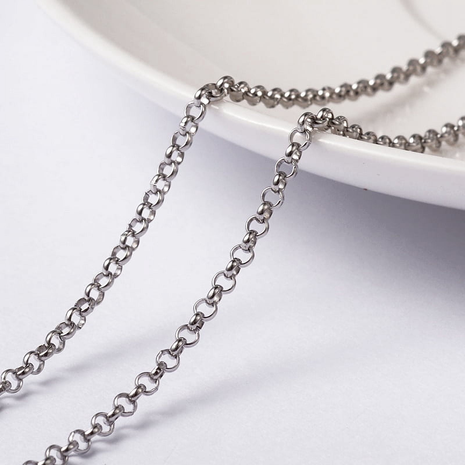 3.28 Feet 1m  304 Stainless Steel Golden Chains Belcher Chain Unwelded Diy Accessories Chain Golden Chain Links Women Jewelry Making Necklace Bracelet